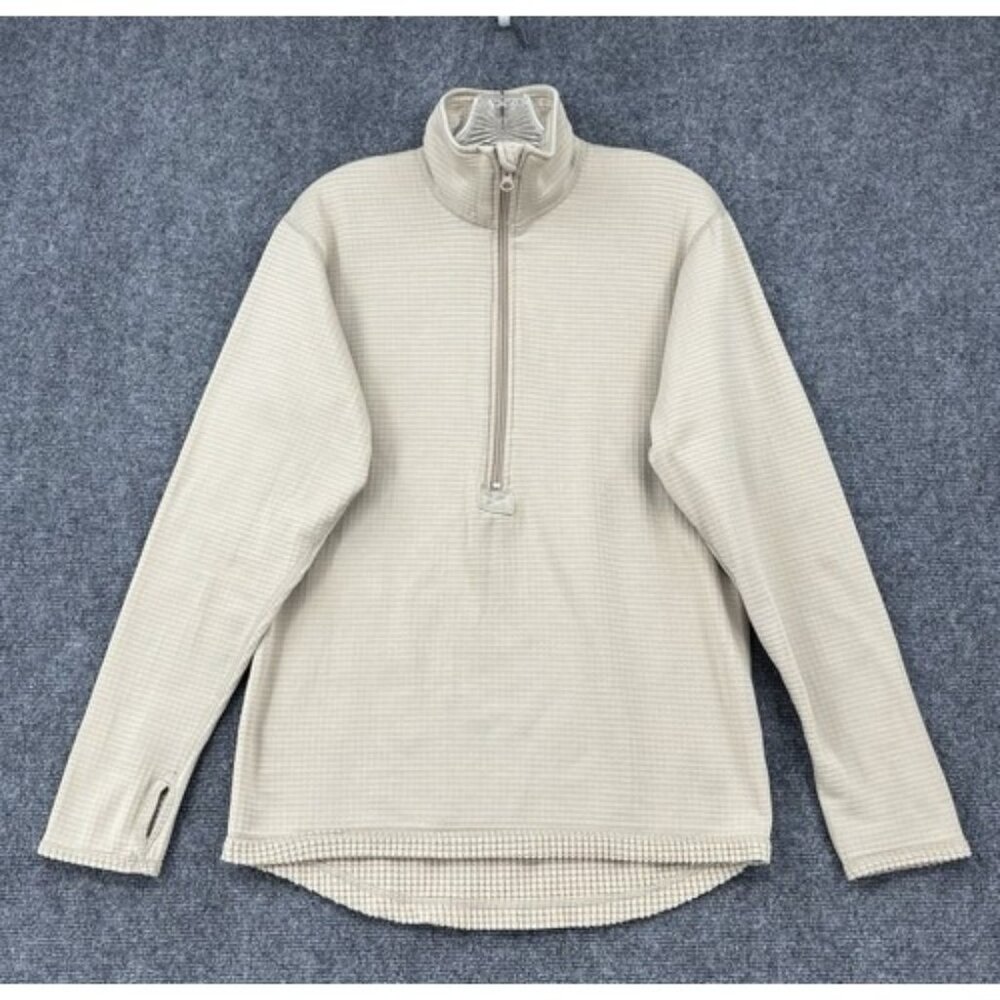 Polartec 1/4 Zip Pullover Activewear Shirt Jacket Women’s Small Regular Beige